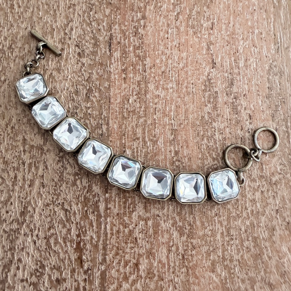 Chloe + Isabel Clear Crystal Link Bracelet - Women's Fashion Jewelry